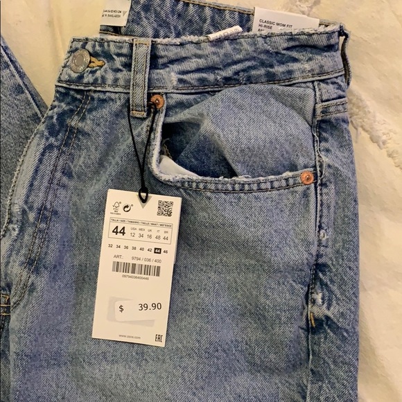 ZARA DISTRESSED MOM JEANS- BRAND NEW - Picture 6 of 7